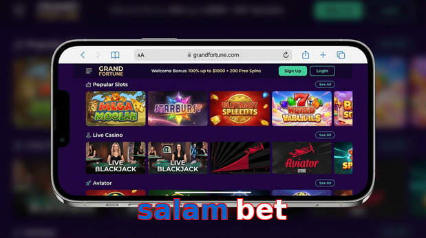 Main screen of Salam Bet ios page for PK players